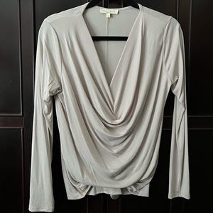 Wasabi + Mint Long Sleeve Cowl Neck Top - Color Pale Pink Size Small